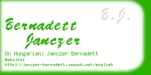 bernadett janczer business card